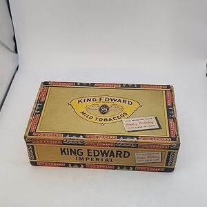 Vintage 1930s/40s King Edward Cigar "Happy Birthday" Box